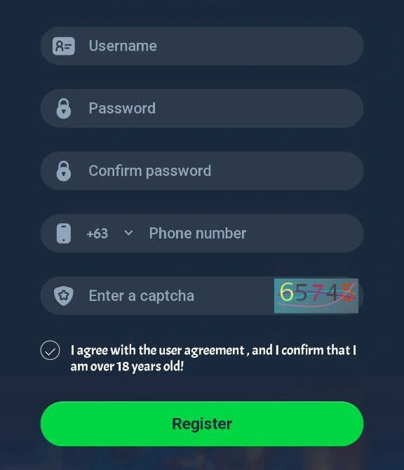 FC365 registration page with form and mobile app icon